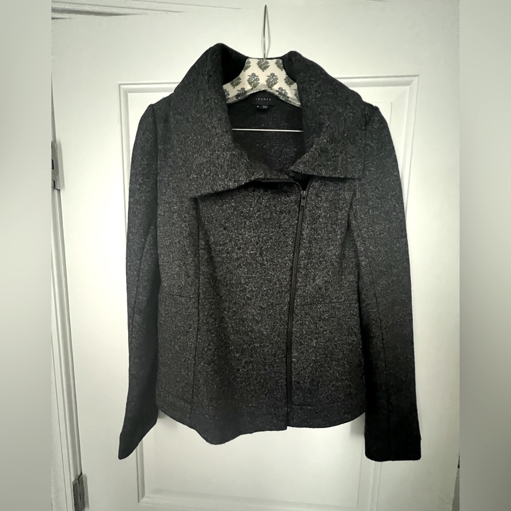Theory light weight grey jacket
